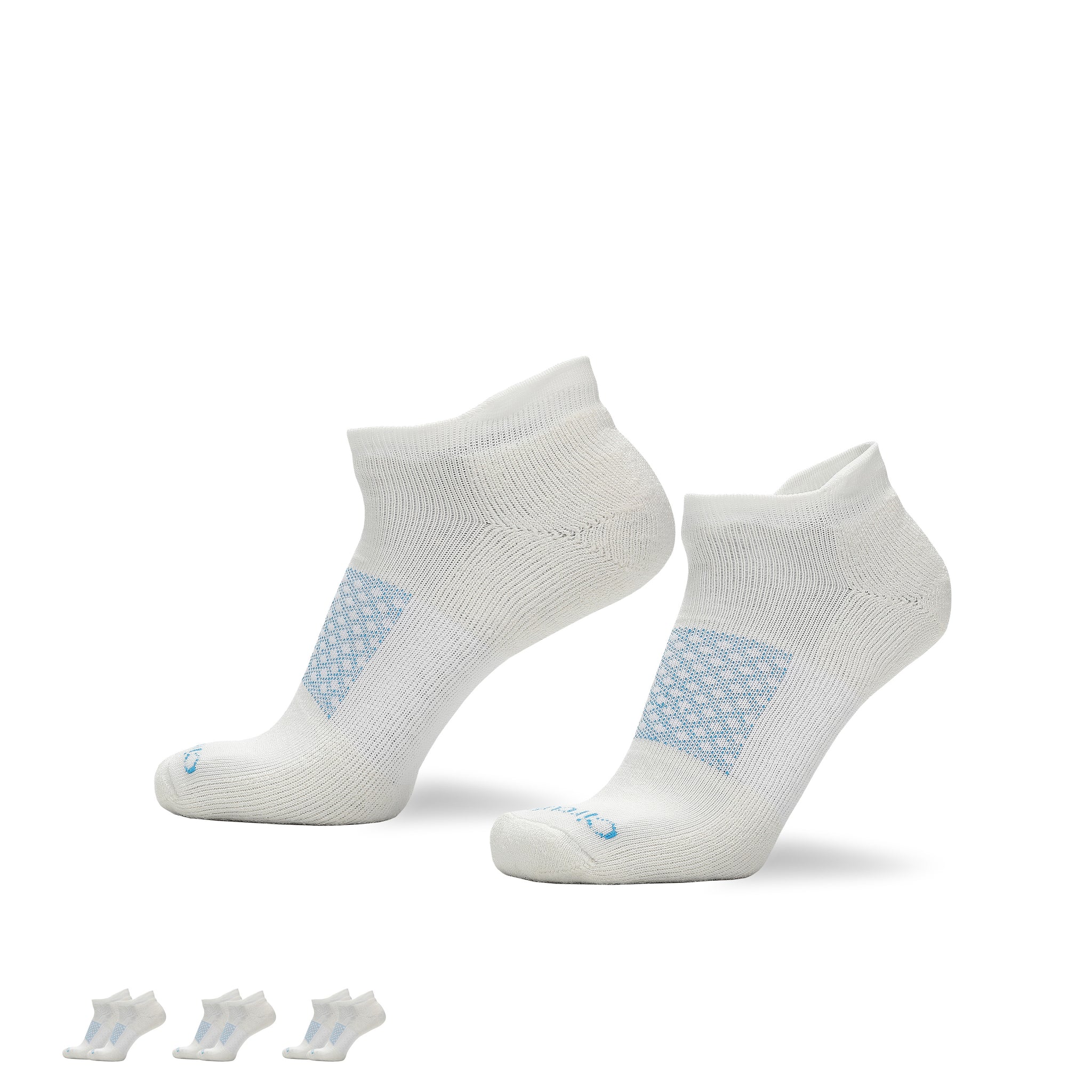 Pack of 3 sneakers low socks for men DIM Sport in white