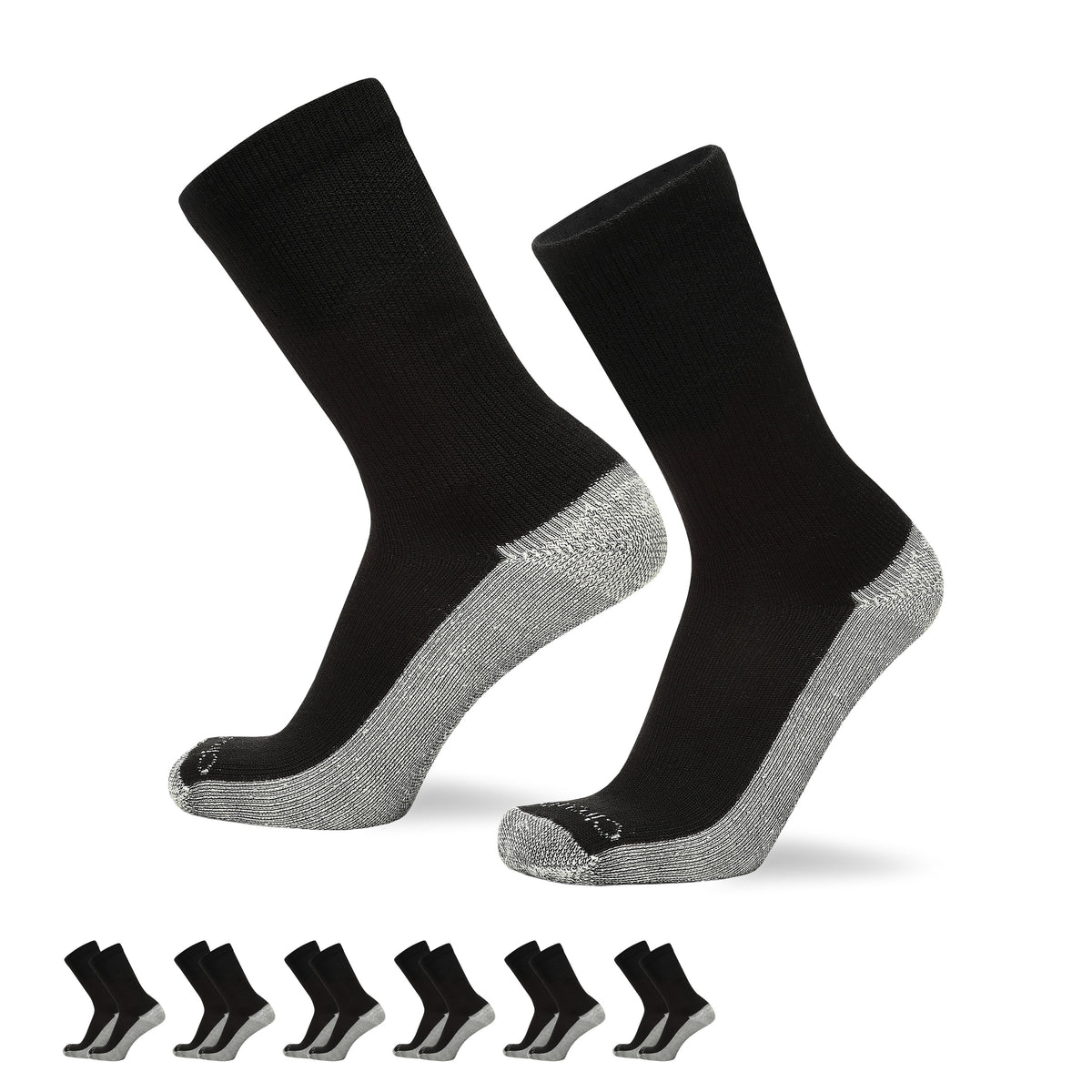 All-Day Light Diabetic Crew Socks 6-pack